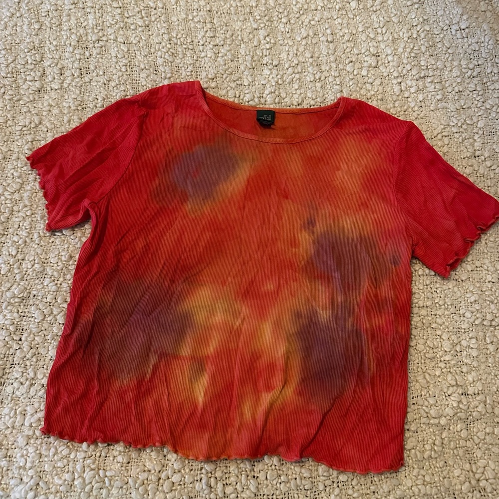 Wild Fable Red Tie-Dye Crop Top